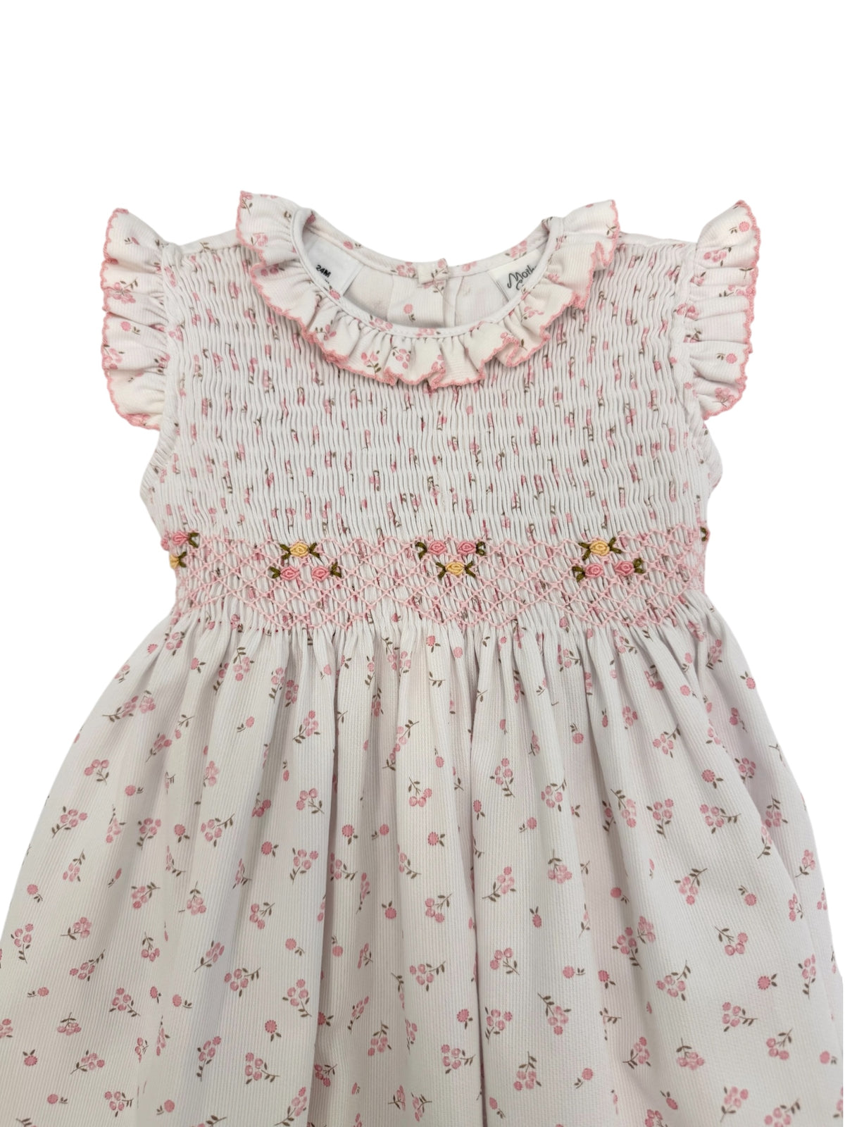 Pink Rosebud Smocked Dress