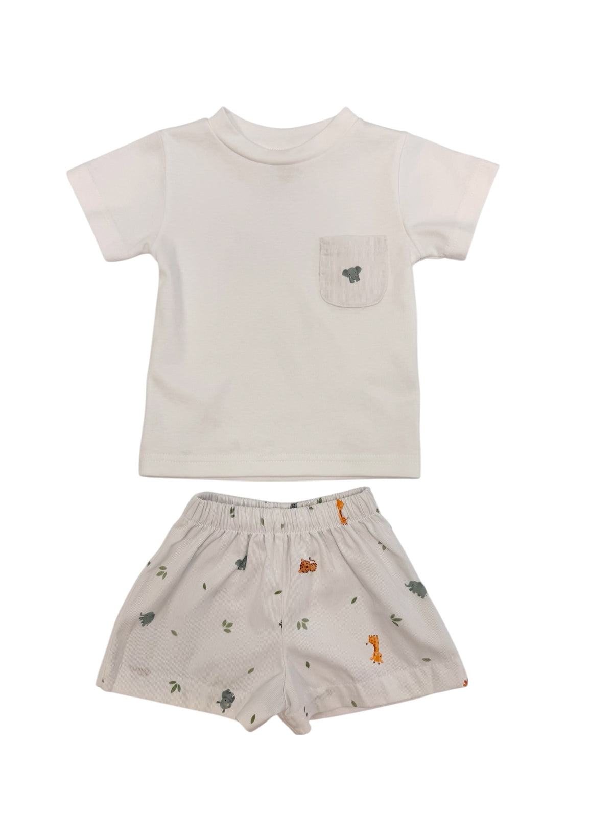Tiny Safari Print Shorts Set