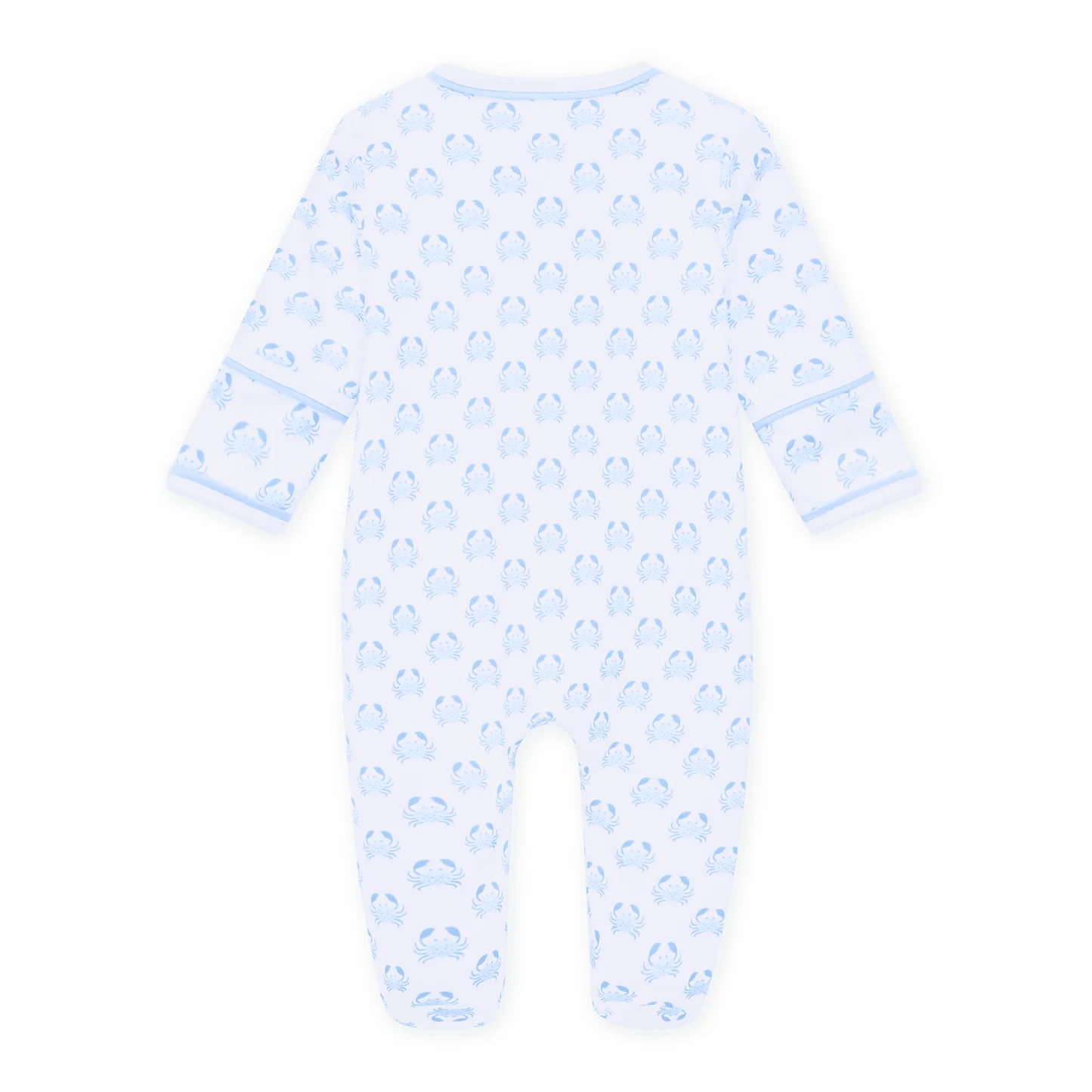 Light Blue Little Crawlers Zip Footie