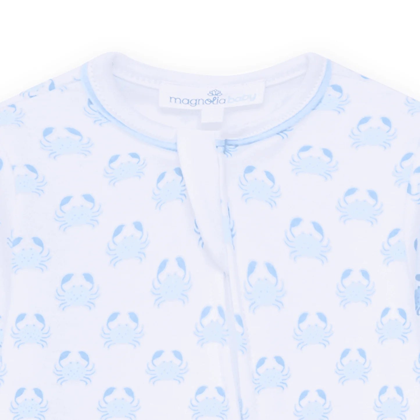 Light Blue Little Crawlers Zip Footie