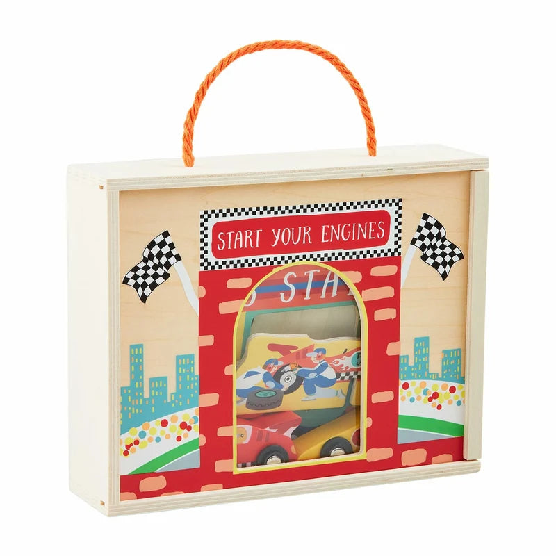 Wood Racecar Boxed Set