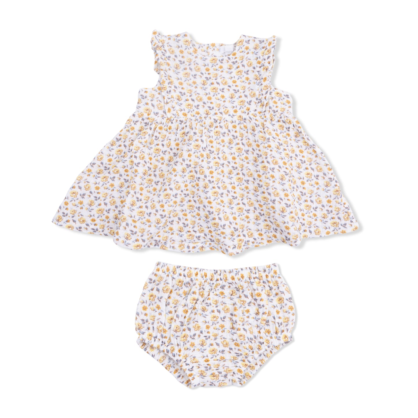 Yellow Country Roses Ruffle Dress & Bloomer