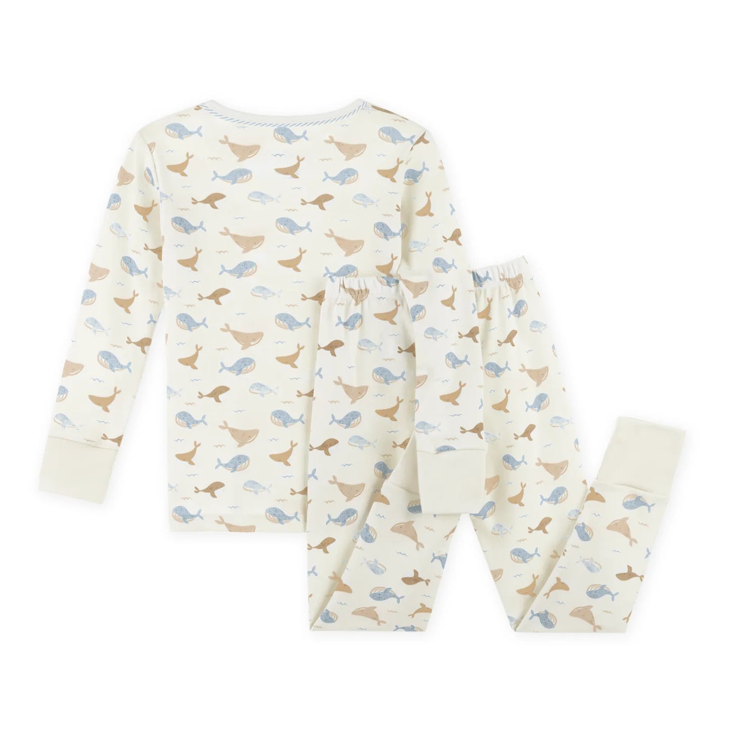 Ivory Whale Tales Long Pajamas