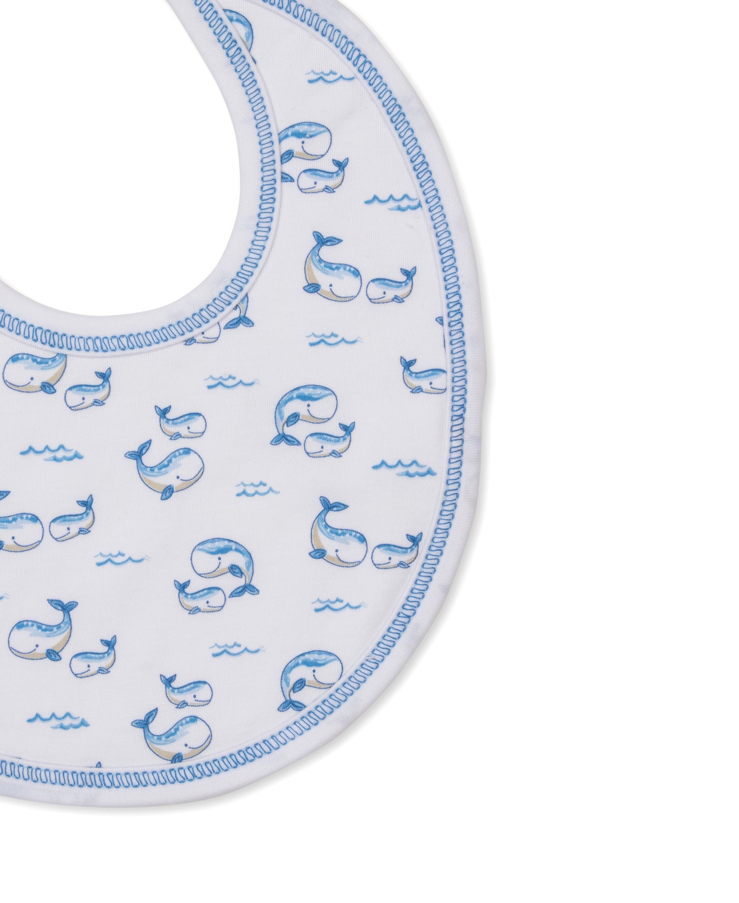 Whale Pods Blue Bib