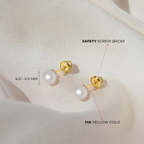 14k Classic Cultured Pearl Earrings