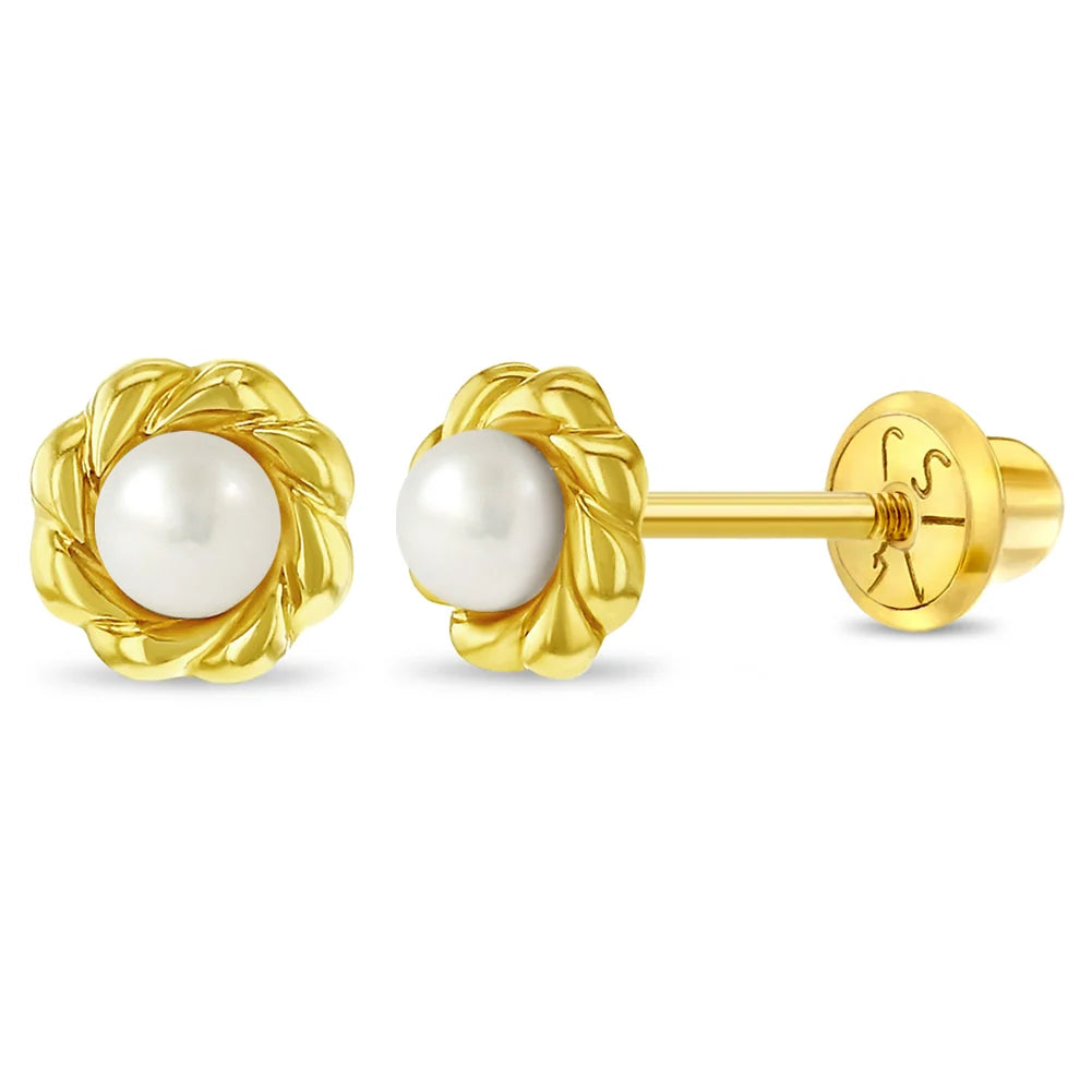 14K Gold Freshwater Pearl Earring