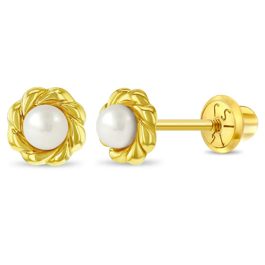 14K Gold Freshwater Pearl Earring