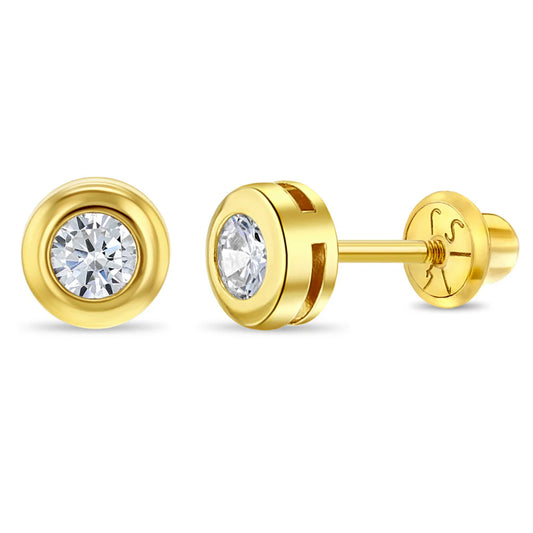 14k Halo Stud Earrings